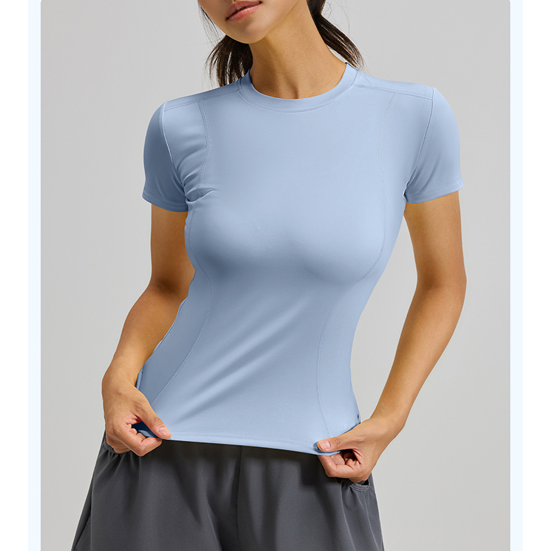 T Shirt Tight Fit - Kaos Yoga Slim Fit Wanita, Cepat
